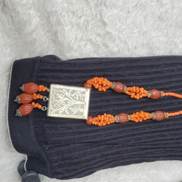 Vintage SeedBead Boho 80's Necklace - Picture 7 of 8
